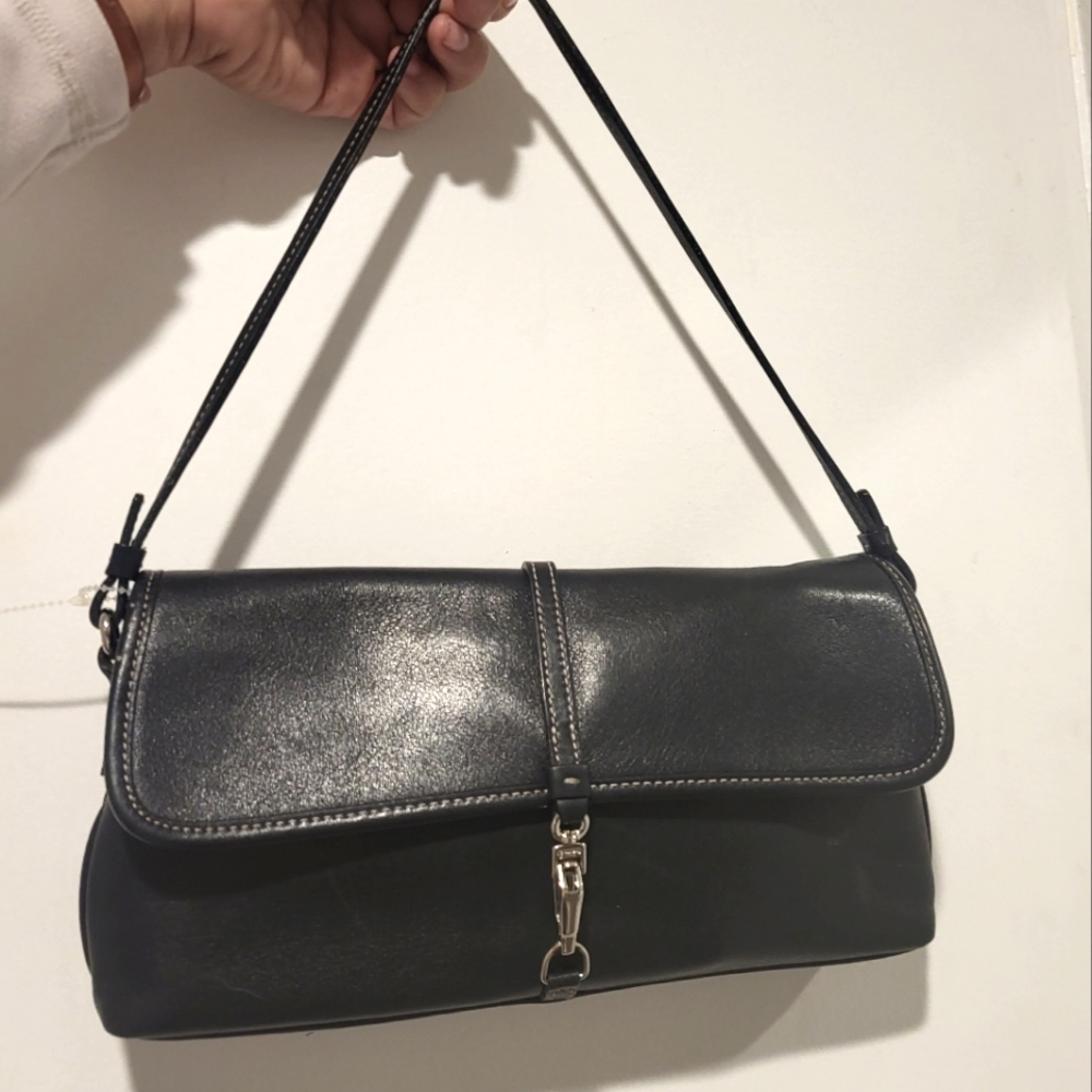 Coach Black Leather Shoulder Bag